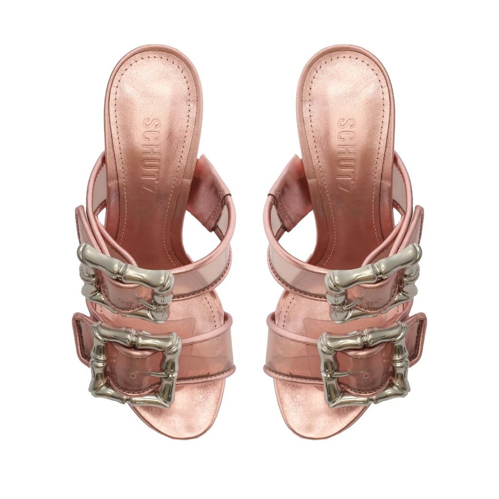 $69 NWT SCHUTZ Buckle Leather Sandals - Picture 4 of 7